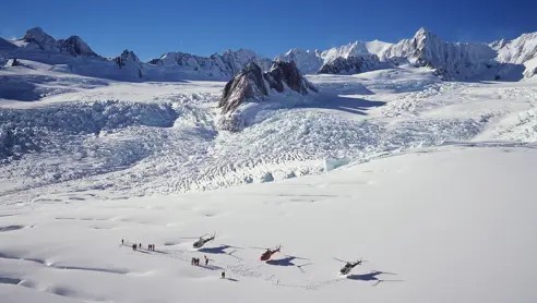 Fox Glacier eller Franz Josef Glacier med helikopter