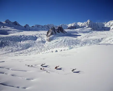 Fox Glacier eller Franz Josef Glacier med helikopter