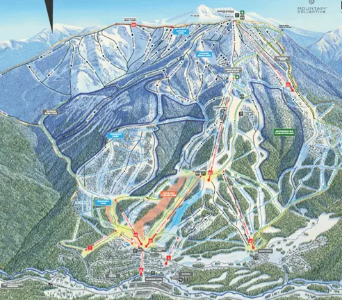 Panorama Mountain Resort piste map - skirejse i Canada med DanExplore