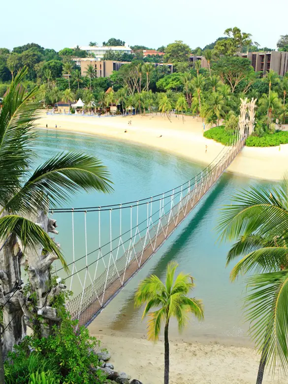 Singapore Beach At Sentosa Island