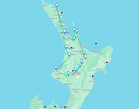 Nordøen i New Zealand i autocamper